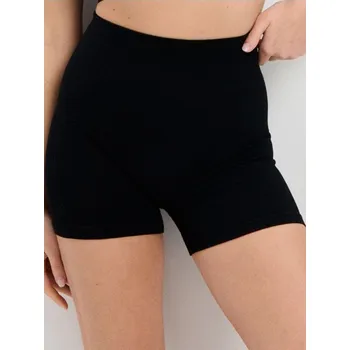 Sinsay - Bezešvé žebrované cyklistické kraťasy - černá - 417IJ-99X - 417IJ-99X-S