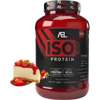 Protein ASL All Sports Labs Iso Zero Protein 908g izolát WPI – příchuť jahodový cheesecake
