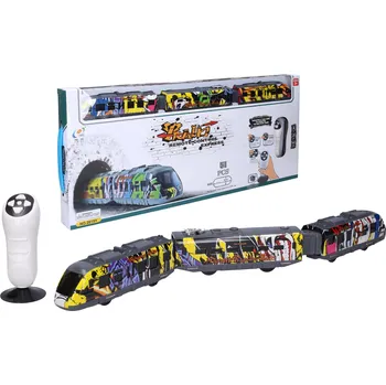 Vláček a vláčkodráha Wiky R/C Vlak graffiti set s kolejemi 374 cm