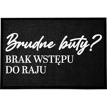 Rohožka VSTUPNÍ ROHOŽKA 40X60CM ČERNÁ DO DOMU S HUMOREM ZÁBAVNÁ ŠPINAVÉ BOTY?