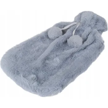 Termofor Termofor gumový ohřívač s plyšovým potahem kožíšek, velký obal 1,7 l