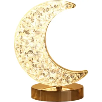 Noční světlo Dotykové noční světlo ve tvaru srpku měsíce 19,5 x 10 cm LED lampa USB napájení 3 barvy teplá bílá, studená bílá, naturální světlo s nastavením intenzity