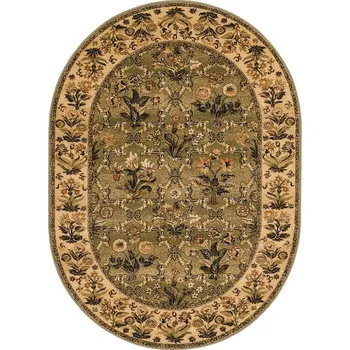 Koberec Breno Kusový koberec ISFAHAN ovál OLANDIA olive, 140x190 cm, Béžová/Vícebarevné