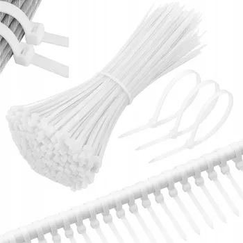 Stahovací páska 100x STAHovací PÁSKY KABELOVÉ ZIP PÁSKY STAHOVACÍ PÁSKY ODOLNÉ PEVNÉ 9 x 530 BÍLÉ