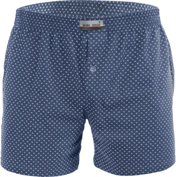 Boxerky Pánské boxerky BM01 volné klasického střihu Kotvy Jeansový Vzor 6 bavlněné XL