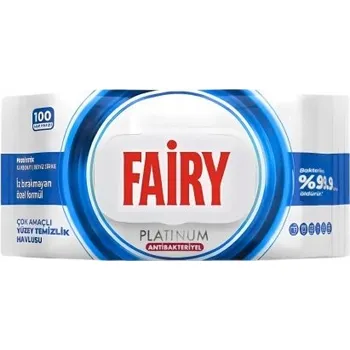 Hygienický ubrousek Vlhčené ubrousky Fairy viskóza antibakteriální 100 ks univerzální