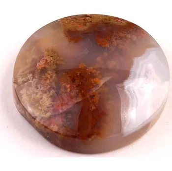 Přírodní kámen Exkluzivní kabošon Mechový Achát č.8390 (26x7mm)