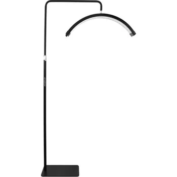 UV lampa na nehty LED stojící půlměsícová lampa 36W 3200K–5600K 125–180 cm Stmívatelná výplňová lampa s držákem telefonu a dálkovým ovládáním