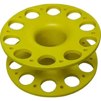 Potápěčské vybavení Potápěčský prstový naviják finger spool 8 x 3,5 cm Naviják potápěčské šňůry pro SMB a signalizační bóje Kompaktní potápěčský navíjecí systém žlutá