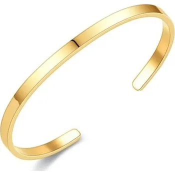 Náramek Jednoduchý otevřený náramek pro ženy Elegantní kovový náramek pro každodenní nošení Stylový dámský náramek minimalistický design 4 mm zlatá
