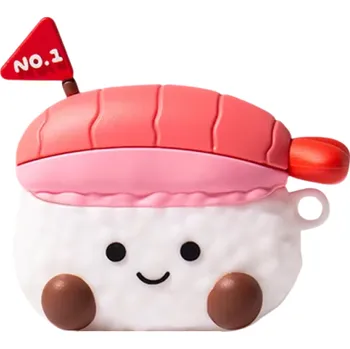 Příslušenství pro sluchátka Sushi kreveta design pro AirPods Pro 2 Silikonové pouzdro na sluchátka Proti poškrábání, nárazům, prachu a nechtěnému otevření