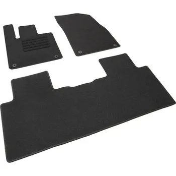 Autodoplněk Autokoberce textilní přesné černé / černé obšití - Xpeng G6 (2023-) 5-sedadel