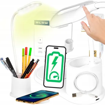 Lampička Stolní lampička Blow LB-14 bílá, výkon až 10 W