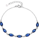 NUBIS® Dámský stříbrný náramek s modrými kamínky - NB-1325