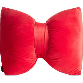 Dekorativní polštářek DEKORAČNÍ POLŠTÁŘ KOKARDA 45X55 CM ČERVENÁ