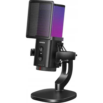 Mikrofon Mikrofon k počítači Ugreen CM581, 24-bit/96kHz, USB-C, RGB (černý)