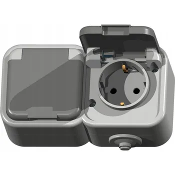 Elektrická zásuvka Elektrická Zásuvka Ospel šedá