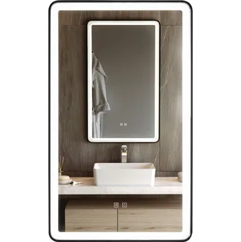 Zrcadlo Obdélníkové podsvícené zrcadlo s úsporným LED osvětlením 60x100 MENSA