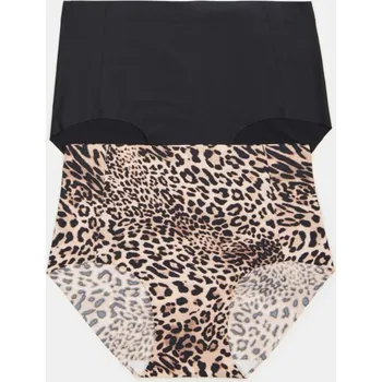 Dámské spodní prádlo Sinsay - Hipster kalhotky s vysokým pasem 2 balení - vícebarevná - 485IJ-MLC - 485IJ-MLC-L