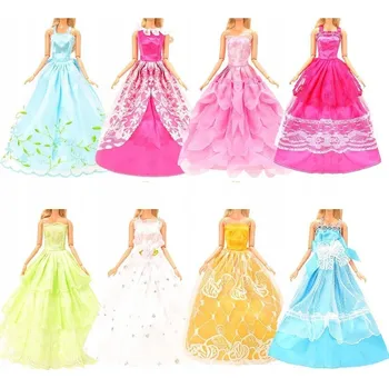 Doplněk pro panenku SADA PRO PRINCEZNU ŠATY NA PLES PRO PANENKY 10X + PÁRY BOT + BIŽUTERIE