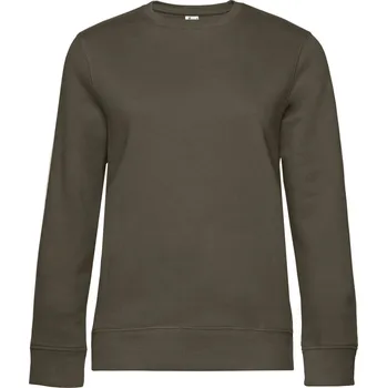 Dámské oblečení B&C | QUEEN Crew Neck_° khaki XXL Mikina - dámská