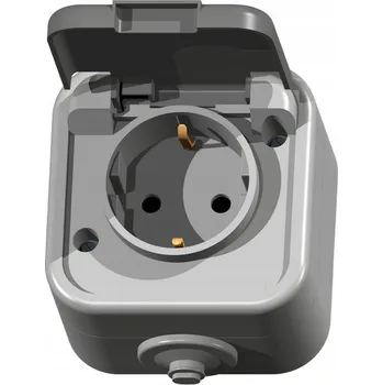 Elektrická zásuvka Elektrická Zásuvka Ospel šedá