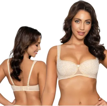 Dámské spodní prádlo Push-up podprsenka PariPari Sylvie béžová 65E