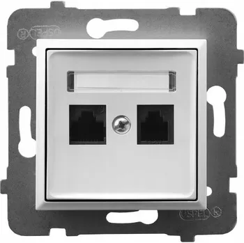 Elektrická zásuvka Internetová zásuvka nástěnná Ospel bílá