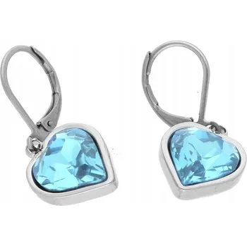 Náušnice Tyrkysové náušnice srdíčko z chirurgické oceli SD750