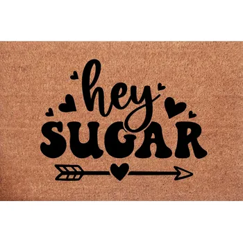 Rohožka Valentýnská kokosová rohožka ke dveřím Hey Sugar Vítejte