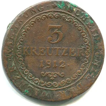 František II. 3 Kreuzer 1812/O. Oravica. Ag.