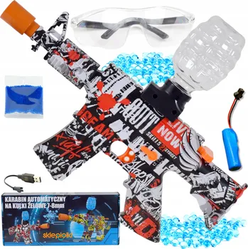 Dětská zbraň AUTOMATICKÁ PISTOLE NA GELOVÉ KULIČKY VODNÍ PUŠKA VELKÁ SADA AKUMULÁTOR