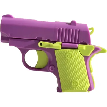 Dětská zbraň Plastová pistolka pro děti 12 x 8,5 cm Malá dětská pistole Lehká hračka pro kluky a holky Akční hra Dobrodružná hračka na doma i ven fialová