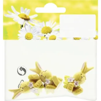Velikonoční dekorace Velikonoční figurky zajíčci polyresin 3,5 cm 3 ks
