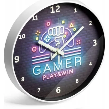 Hodiny Nástěnné Hodiny Pro Hráče GAMER PLAY & WIN Gadget Master