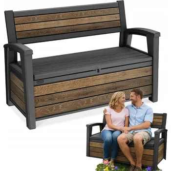 Zahradní úložný box Zahradní úložný box Keter 227 l hnědý s funkcí sedátka