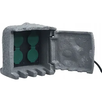 Napájecí kabel VidaXL Zahradní Prodlužovací Kabel 1,5 m 4 ks šedý