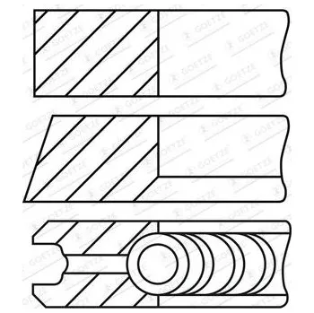 Motor automobilu Sada pístních kroužků GOETZE ENGINE 08-451400-10