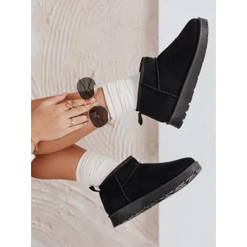 Dámská zimní obuv Dámské sněhové boty na platformě černé