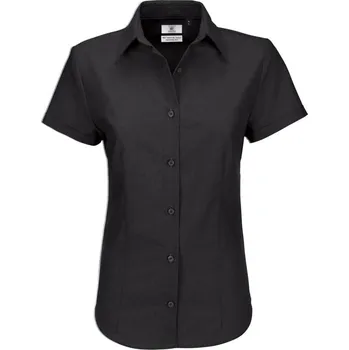 Dámská košile B&C | Oxford SSL /women black 6XL Halenka