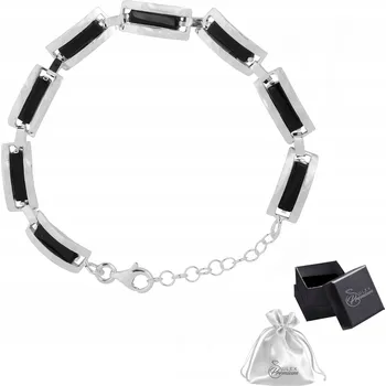 Náramek Klasický náramek stříbro 925 Elegantní s Onyxem jako Dárek