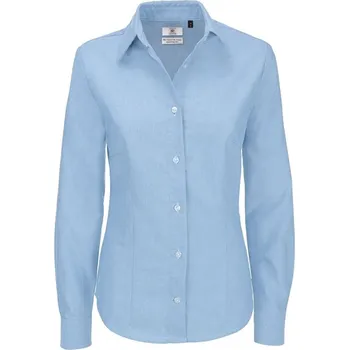 Dámská košile B&C | Oxford LSL /women oxford blue 6XL Halenka