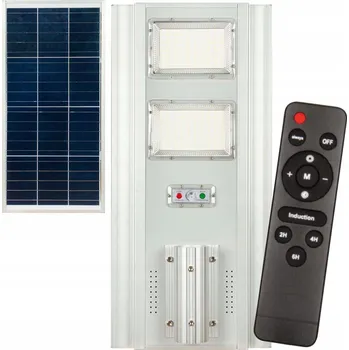 Venkovní osvětlení Solární LED pouliční lampa 33W 4000K s čidlem a dálkovým ovládáním