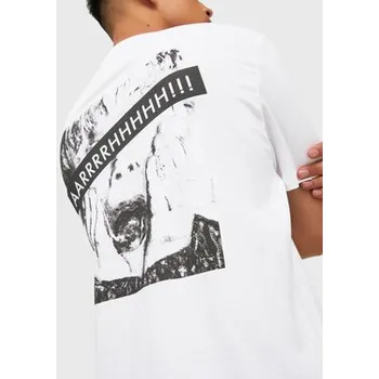 Pánské tričko Jack & Jones T-Shirt Home 12222006 Bílá Regular Fit L