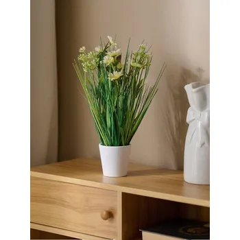 umělá květina Sinsay - Dekorativní rostlina v květináči – tráva a sedmikrásky - žlutá - 344IN-10X - 344IN-10X-ONE