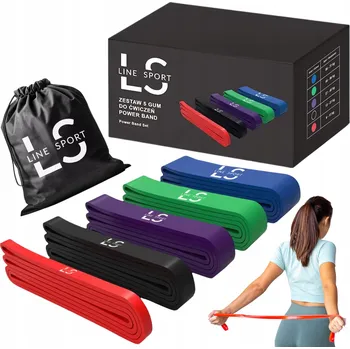 SADA 5 FITNESS MINI POWER BAND LINE SPORT GUMY DO ĆWICZEŃ ZESTAW 5 GUM OPOROWYCH