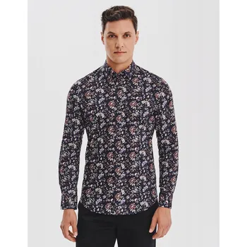 Pánská košile Pako lorente pánská košile casual s dlouhým rukávem slim střih bavlna velikost L