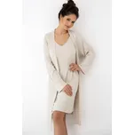 Komplet župan a noční košile Sensis Julienne - viskóza Světle béžová M