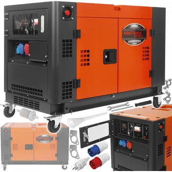 Elektrocentrála Přenosná elektrocentrála třífázová Kraft&Dele 15500 W, diesel