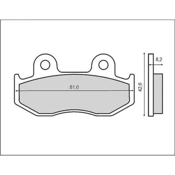 Brzdová destička BRENTA brzdové destičky KH323/2 (organické) (nahrazuje BR3034 B) (BRENTA brzdové destičky KH323/2 (organické) (nahrazuje BR3034 B))